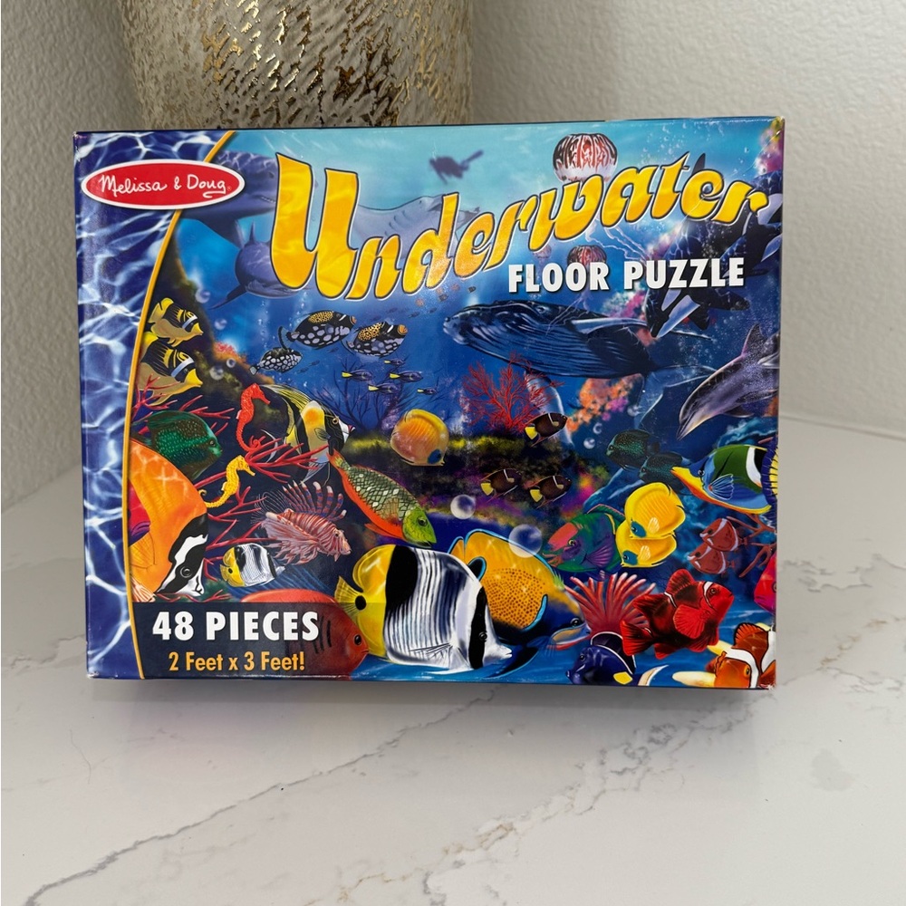 Floor Puzzle. Melissa and Doug Underwater Floor Puzzle. 48 pieces. 2x4feet